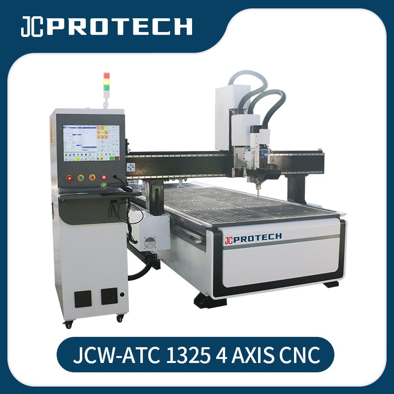 4 Axis Cnc Router ATC Machine with Spindle Swing Function